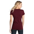 thumbnail image 3 of District Adult Female Women Plain Short Sleeves T-Shirt Maroon 2X-Large, 3 of 3
