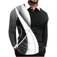 thumbnail image 1 of Blusa y camisa de manga larga con cuello vuelto para hombre, jersey de solapa de manga corta, top deportivo de manga corta con solapa, blusa de poliéster para hombre, 1 of 4