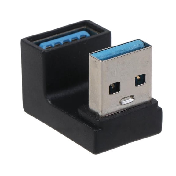 180 Degree Up & Down Angled USB3.0 Male to Female Extension Adapter for Laptop