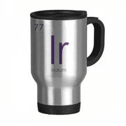 Chestry Elements Period Table Transition Metals Iridium Ir Travel Mug Flip Lid Stainless Steel Cup Car Tumbler Thermos
