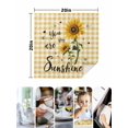 thumbnail image 4 of Sunflower Cloth Napkins Set of 6 Reusable Dinner Napkins, Yellow Plaid Lattice You Are My Sunshine Cocktail Napkin Washable Table Napkins for Wedding/Holiday Party/Baby Shower 20"x20", 4 of 7