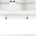 thumbnail image 7 of Large Kitchen Pantry Storage Cabinet w/4 Glass Doors & 4 Drawers, Food Hutch w/Microwave Stand & Hooks, 7 of 7