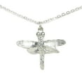 thumbnail image 1 of Pewter Dragonfly Necklace - Gift Packaged with Story Card in organza bag - Symbol of Change, Transformation and Strength - Made in USA (18" chain length), 1 of 5