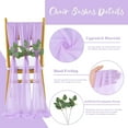 thumbnail image 2 of Wedding Aisle Chair Sashes Decorations 36 Pieces Light Purple Soft Chair Sashes Tulle Chairs Covers with Artificial Eucalyptus, 2 of 12