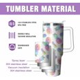 thumbnail image 4 of 40 oz Tumbler with Handle Pineapple Printed Large Insulated Tumblers with Straw and Lid, Reusable Stainless Steel Coffee cup Travel Mug for Hot and Cold Drinks Gift for Women, 4 of 6