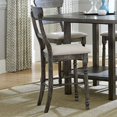 thumbnail image 3 of Progressive Furniture Muse Wood Ladderback Counter Chairs Set 2 Weathered Pepper, 3 of 9