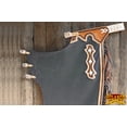 thumbnail image 2 of Hilason Western Bull Riding Chinks Chaps Adult Pro Rodeo Bronc Leather Brown, 2 of 4