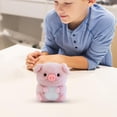 thumbnail image 4 of Pink Pig Plush Stuffed Animal - Cute Desktop Decoration Companion, Soft Table Doll for Home Office Decor, Adorable Animal Figurine Gift for All Ages, 4 of 6