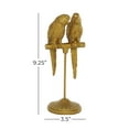 thumbnail image 3 of 3" x 9" Gold Polyresin Parrot Sculpture, by DecMode, 3 of 10