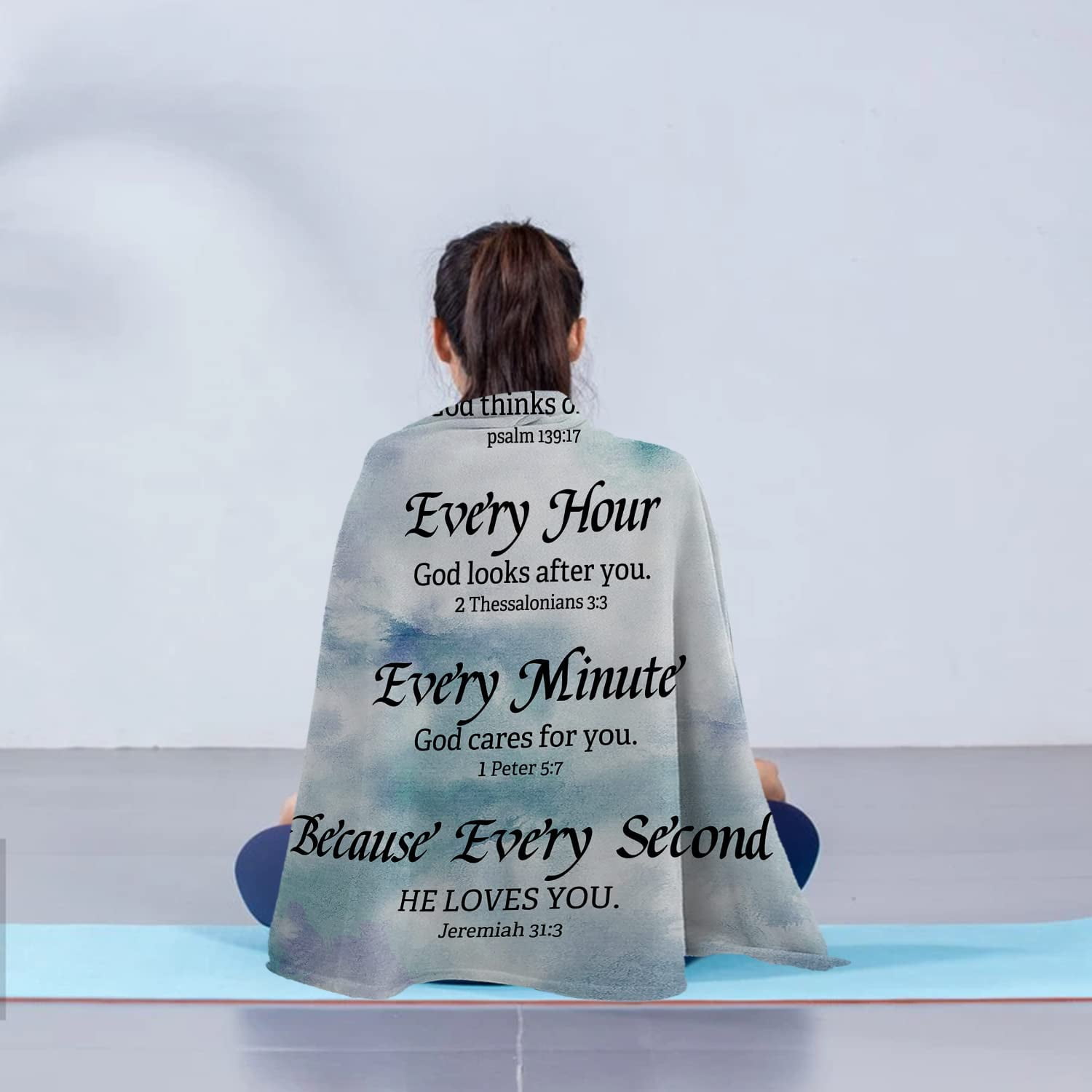 Christian Gifts for Women Friend Faith Inspirational Quotes Blanket Religious Bible Verse Throw Blanket Birthday Gifts for Women Blankets 50X40 Inch