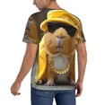 thumbnail image 2 of Easygdp Heavy Metal Style Guinea Pig Mens T-Shirts Baseball Vintage Fashionable Lightweight Casual Crew Neck Slim Fit with Long Sleeves-Small, 2 of 7