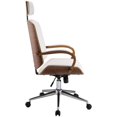thumbnail image 4 of ACME Yoselin Chaise de Bureau Pivotante Réglable en Faux Cuir Blanc, 4 of 5