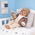 thumbnail image 6 of Doll Clothes Set for 18 Inch Reborn Dolls, Winter Outfit with Hooded Jacket and Onesie, Brown Color Fashion Doll Clothing, 6 of 6