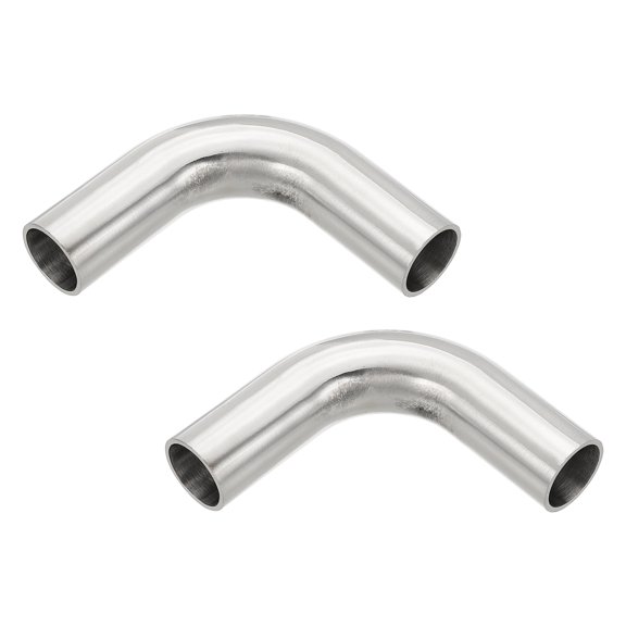 90 Degree Mandrel Bend Elbow, 3/4 Inch OD Steel Exhaust Elbow Piping Connector 67mm 316 Stainless, 2 Pack
