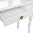 thumbnail image 4 of Ktaxon Kids Princess Wooden Vanity Desk w/ Folding Mirror,Stool,Drawer White, 4 of 8