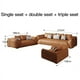 thumbnail image 1 of Hot Sale Light Luxury Leather Sofa First Layer Cowhide Nordic Small Apartment Living Room Three-Person Chaise Corner Down Sofa My Lux Decor Round, 1 of 14