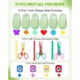 thumbnail image 3 of Paper Punches for Crafting, 1 Inch Paper Puncher, 6 Pcs Hole Punch Shapes Cutters for Paper Craft Heart, Circle, Star, Butterfly, Maple Leaf, Flower Paper Punch Sets for DIY Projects Scrapbook, 3 of 7