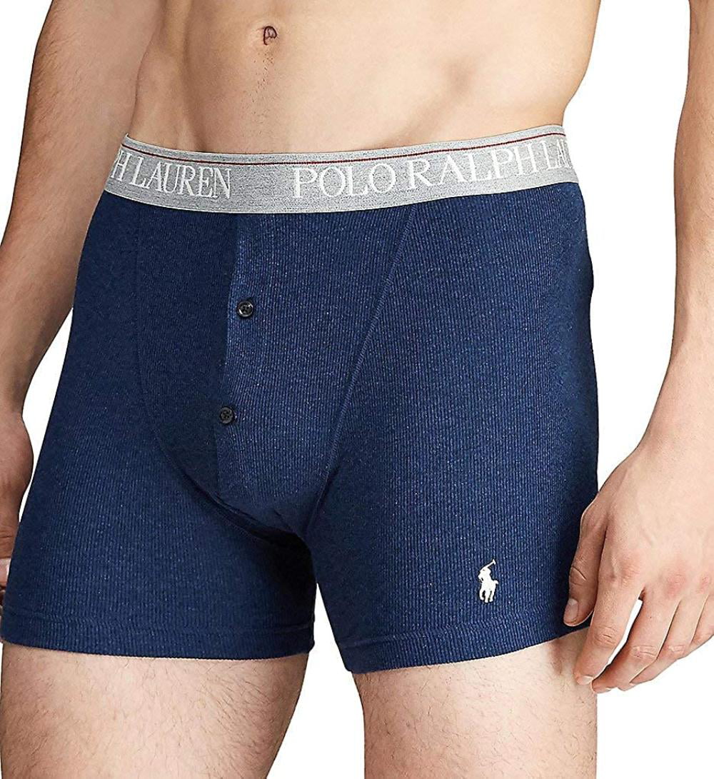 New Men's Classic Underwear Soft Ribbed Cotton Button Fly Boxer Shorts Pack of 3