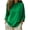 Green, variant on FRSASU Shirts for Women Long Sleeve Dress Shirts Women Casual Button up Crew Neck Solid Fitted Tops White