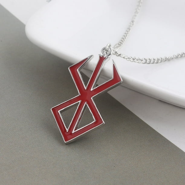 Trayknick Women Simple Anime Cosplay Red Sword Shape Charm Pendant Keychain Necklace Gift