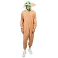 thumbnail image 3 of Star Wars The Mandalorian Baby Grogu Adult Hooded Kigurumi Union Suit Pajama Onesie Costume With Ears-XL, 3 of 6