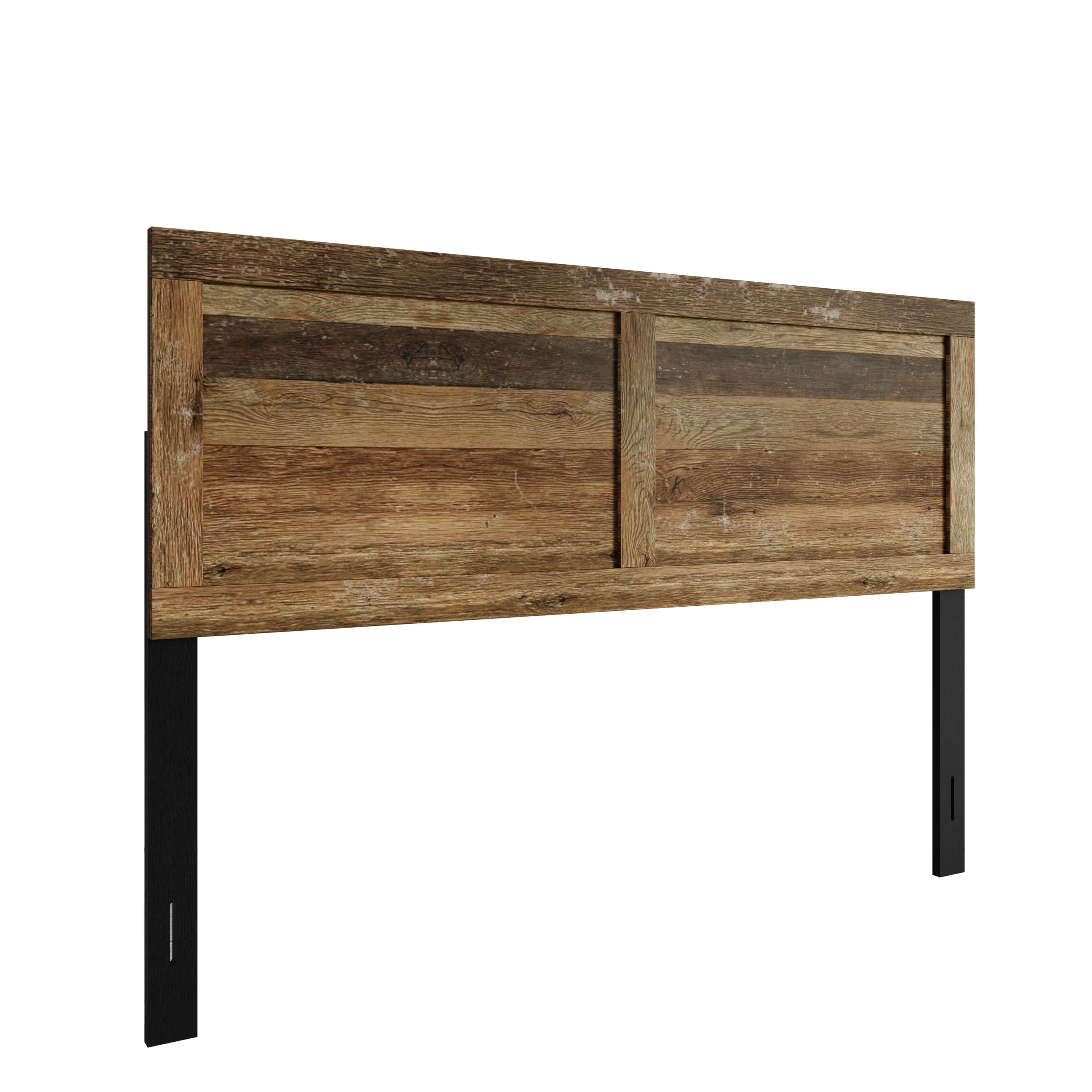 Home Design Yakima Twin Headboard with Farmhouse Design, Vintage Oak, Adjustable Height, Easy Assembly