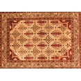 thumbnail image 1 of Ahgly Company Indoor Rectangle Abstract Orange Modern Area Rugs, 7' x 10', 1 of 4