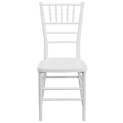 Flash Furniture Hercules Premium Series Adult Size Resin Stacking Chiavari Chair, White