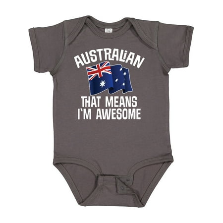 

Inktastic Australian Awesome Australia Country Flag Gift Baby Boy or Baby Girl Bodysuit