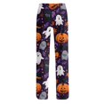thumbnail image 6 of Fabrcox Halloween Women's Pajama Pants Ghost Pumpkin Witch Sleep Pants for Women Fall Winter Festival Soft Women Lounge Pants Purple XL, 6 of 6
