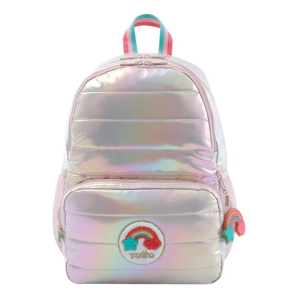 Totto Mochila Escolar Mediana Para Niña | Con Organizador Interno Y Fácil De Limpiar | 13 Litros Glo rosa M