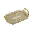 thumbnail image 1 of Bandeja de servicio con asas doradas para comida Macarena Bandeja decorativa 38cmx24cm Marrón claro, 1 of 6