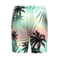 thumbnail image 2 of Haiem Tropical Summer Palm Men's Pajama Short with Soft Woven Cotton Elastic Waistband Sleep Short-3X-Large, 2 of 9