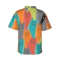 thumbnail image 4 of Funny Cat Men's 3d Print Casual Button Down Shirts, Novelty Hawaiian Short Sleeves L, 4 of 8