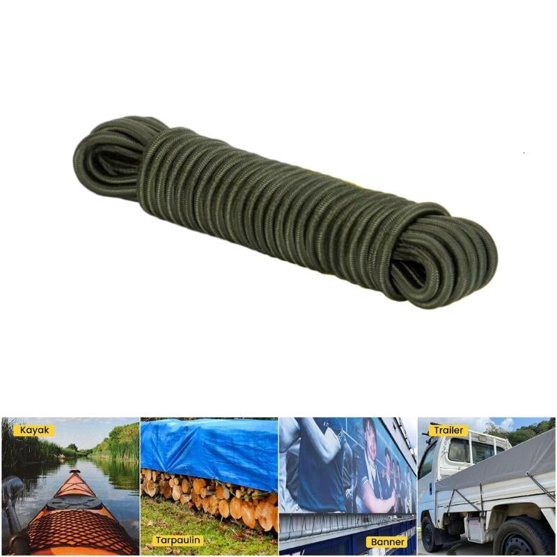 CEORPER Elastic Tie Down Straps Cable Strong Elastic Bungee Shock Cord Easy to Use