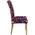 thumbnail image 3 of POGLIP Little Flowers Stretch Chair Cover Protector Seat Slipcover for Dining Room Hotel Wedding Party Set of 4, 3 of 5