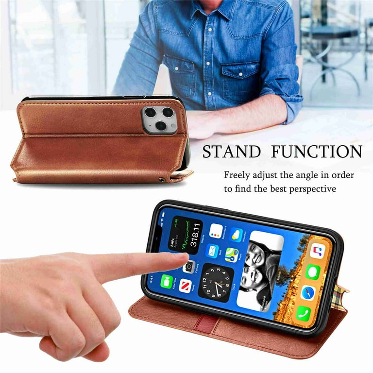 Dteck for Apple iPhone 12 Pro 12 Premium Leather Case