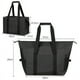 thumbnail image 3 of Bolsa de picnic (1 unidad), bolsa térmica aislante de 56 x 34 x 19 cm, gran capacidad para transportar alimentos al aire libre y en la playa (negra)., 3 of 8