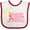 White and Red, variant on Inktastic These Fools Put My Cape on Backwards® Pink Superhero Edition Girls Baby Bib