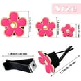 thumbnail image 2 of 6 Pcs Daisy Flower Air Vent Clip Accessories Air Conditioning Outlet Clip Car Air Freshener Dashboard Accessories Charm Car Inter Decor(2.5 cm, 3 cm, 3.3 cm,Red), 2 of 14