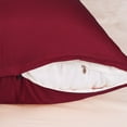 thumbnail image 4 of Zippered Body Pillow Case Cover Soft Microfiber Long Pillowcases Wine 20x72, 4 of 8