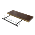thumbnail image 6 of JPND 30 inch Wooden Floating Wall Shelf with Invisible Brackets Set of 1, for Bedroom/Bathroom/Living Room and Kitchen Storage,Red Brown, 6 of 7