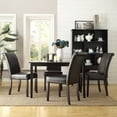 Lexington 5Piece Dining Set with 4 Parson Chairs, Dark Brown