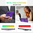 thumbnail image 5 of Moto G Stylus 2021 Case, HD Screen Protector, Military-Grade Magnetic Ring Holder, Kickstand Shockproof Protective, Purple, 5 of 7