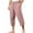 Pink, variant on WTOBBY Men's Cotton Linen Beach Capri Pants, Casual Split Hem Solid Color for Vacation Comfort Daily Wear ,Army Green L