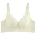 thumbnail image 6 of Wdgfv Women's Fashion Lace Front Closure Underwire Support Seamless Comfort Plus Size Bra with Adjustable Shoulder Straps Beige 38, 6 of 6