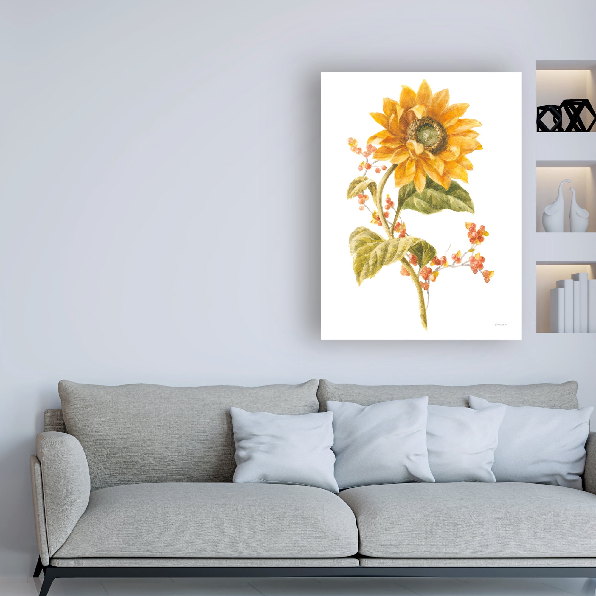 Trademark Fine Art 'Floursack Autumn I on White' Canvas Art by Danhui Nai
