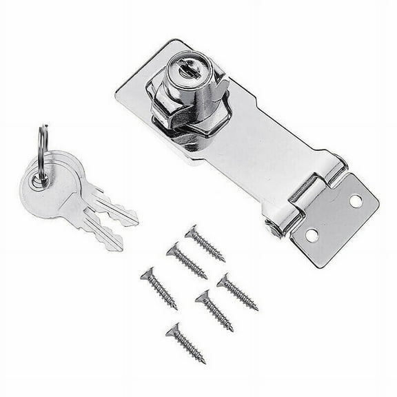 Heavy Duty Locking Hasp And Staple With Keys Padlock Cupboard Shed Garage Lock