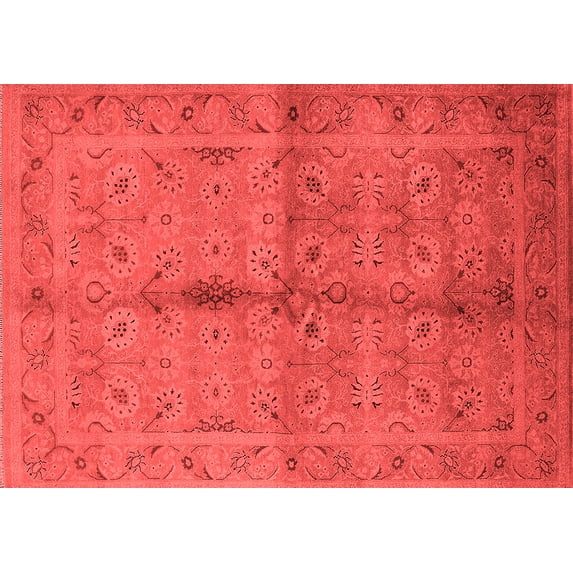 Ahgly Company Indoor Rectangle Oriental Red Industrial Area Rugs, 3' x 5'