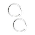 thumbnail image 4 of JewelStop 925 Sterling Silver Hoop Earrings - 25 mm (0.98 Inch.) X 3 mm (0.12 Inch.), 4 of 5